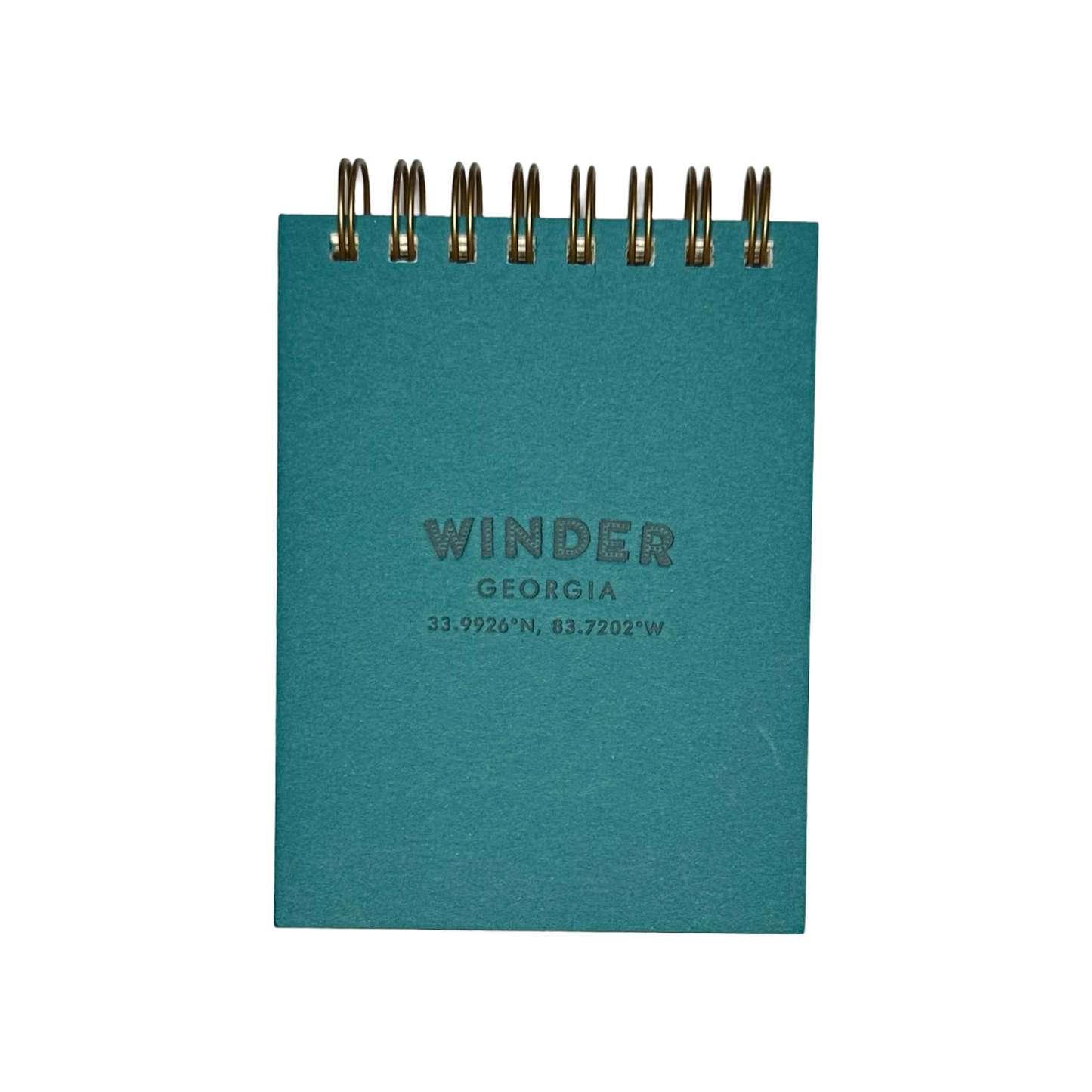 Mini Jotter Notebook; Winder, Georgia (Teal Cover)