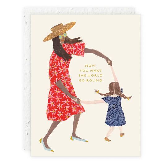 Seedlings Mother's Day Card; Mom and Daughter (Plantable Envelope)