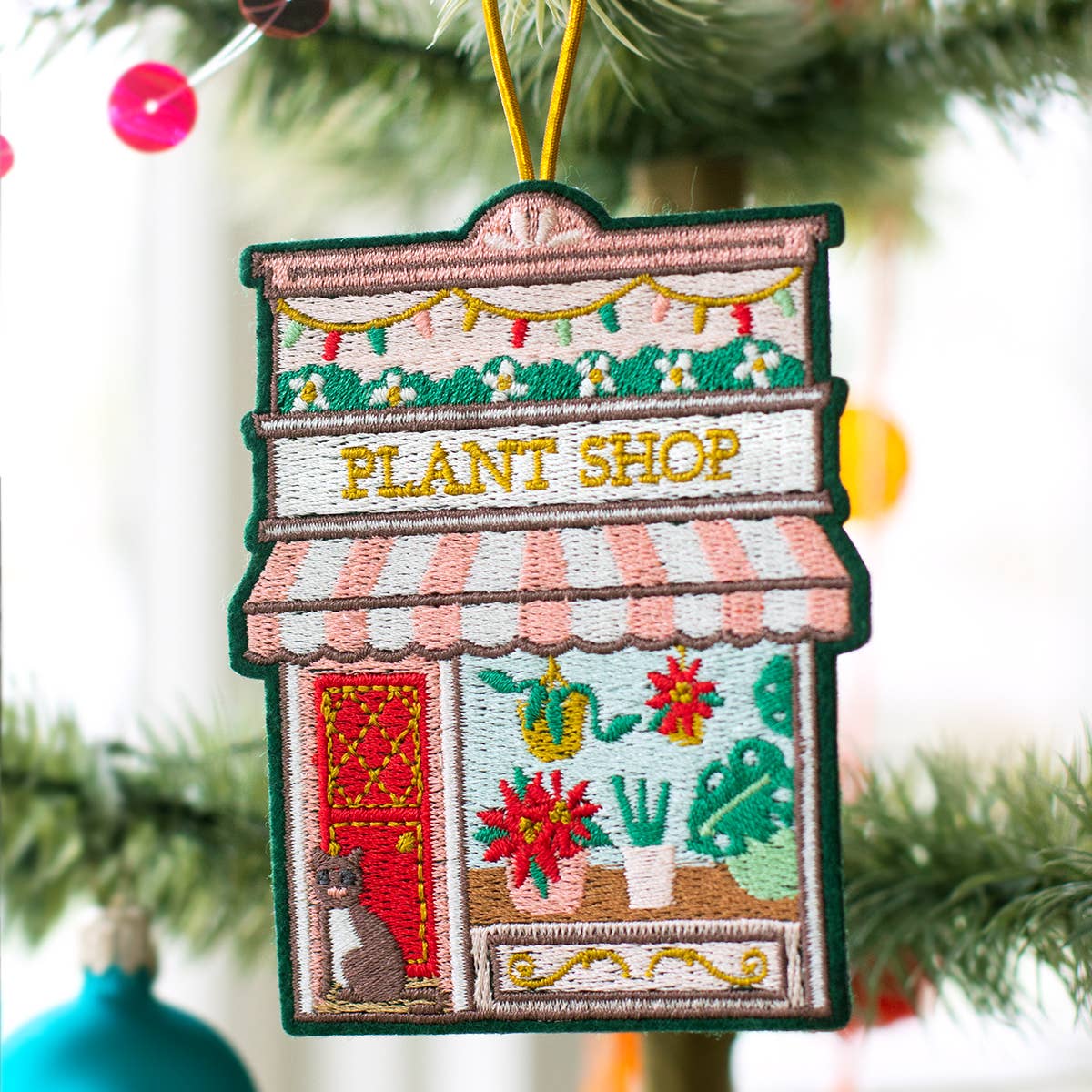 Embroidered Ornament; Plant Shop