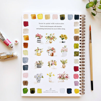 Watercolor Workbook; Bouquets By Emily Lex Studio