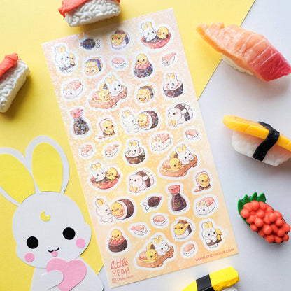 Stickii Sticker Sheet; Sushi Yum