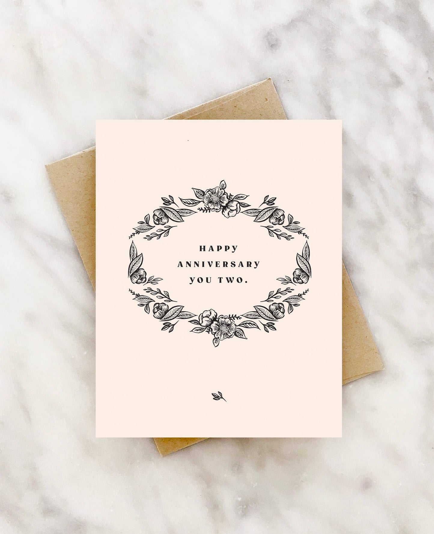 Anniversary Card; Vintage Floral By 2021 Co.