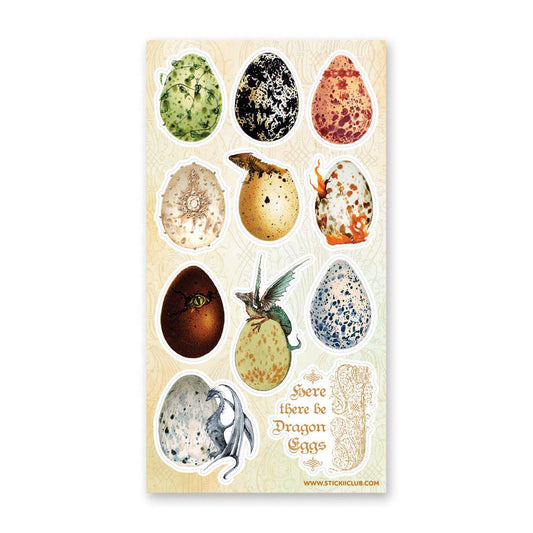 Stickii Sticker Sheet; Dragon Eggs