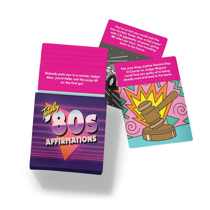 Affirmation Cards Deck; Totally 80's (50+ Cards)