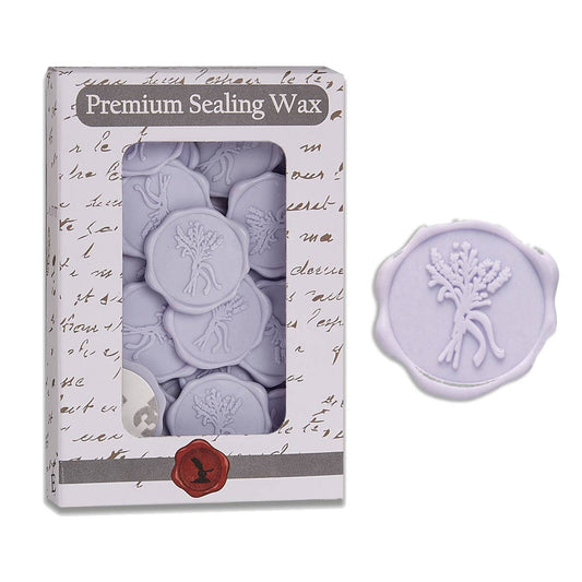 Wax Seal Stickers; Lavender Bouquet (Made In Italy, 25 Count)