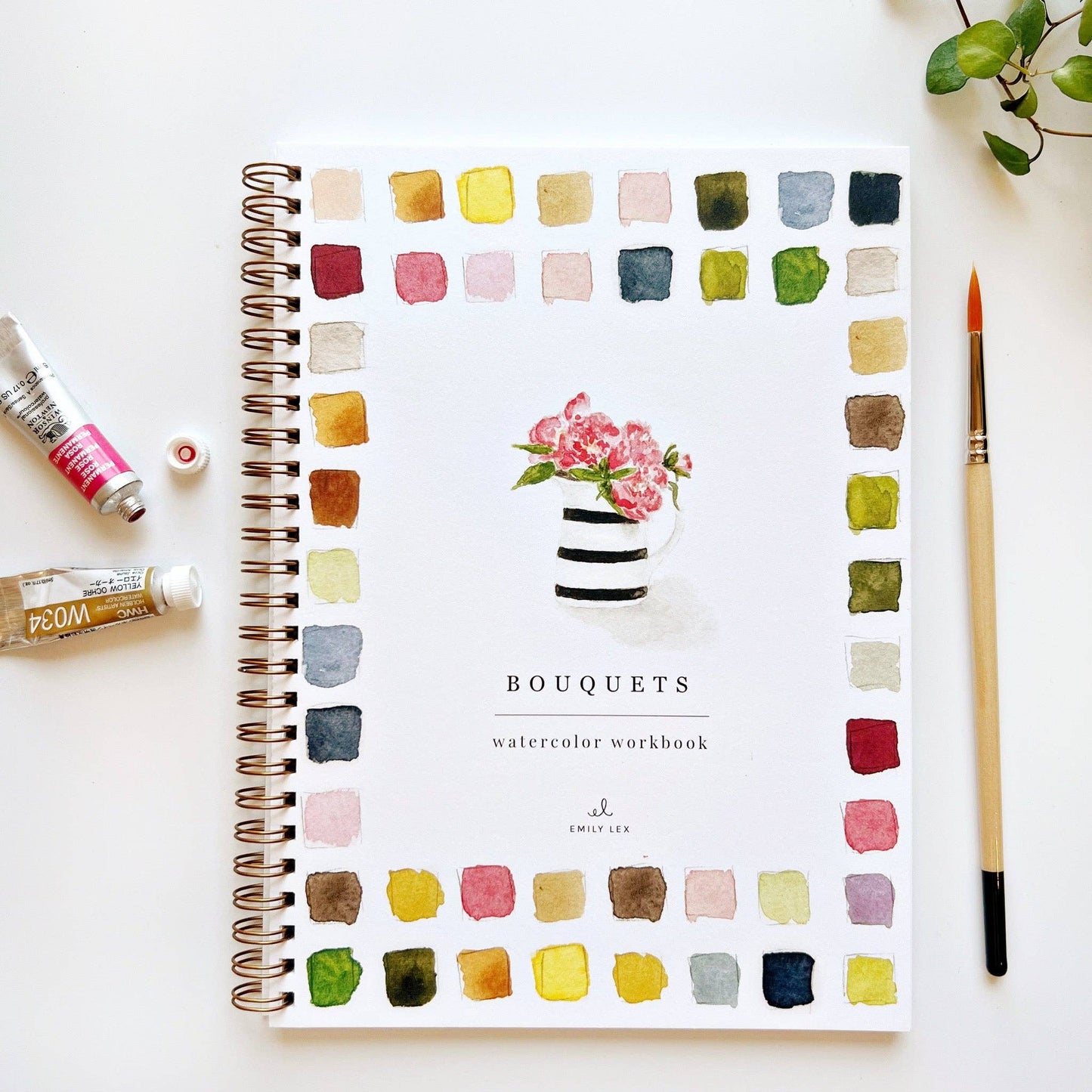 Watercolor Workbook; Bouquets By Emily Lex Studio