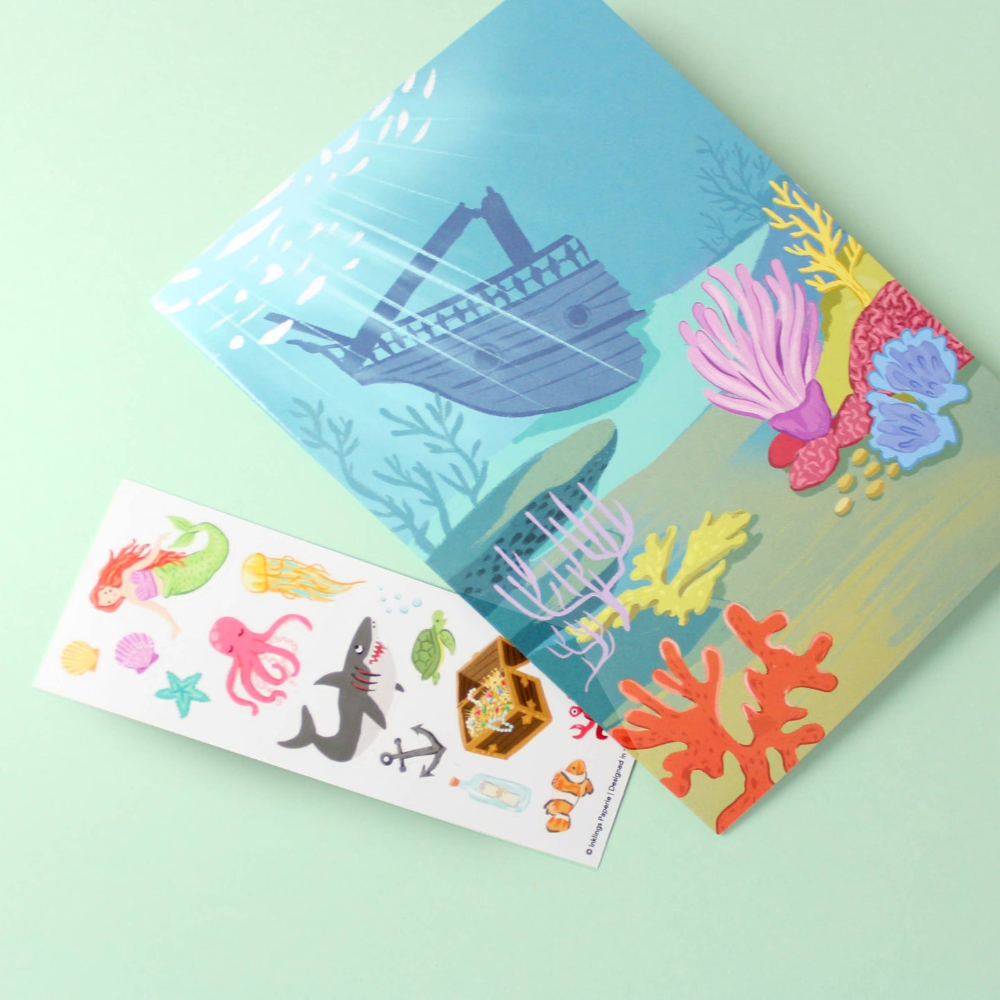 Sticker Scene Card; Under the Sea