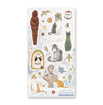 Stickii Sticker Sheet; Museum Cats