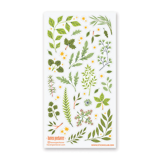 Stickii Sticker Sheet; Lovely Leaves