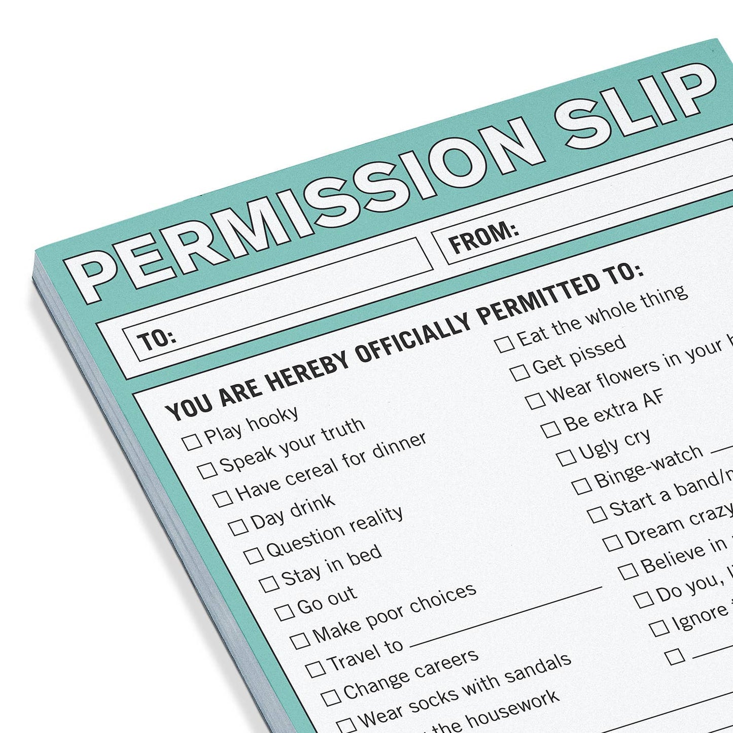 Nifty Notepad; Permission Slip (Green, 50 Sheets)