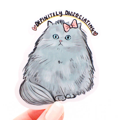 Vinyl Sticker; Dissociation Cat