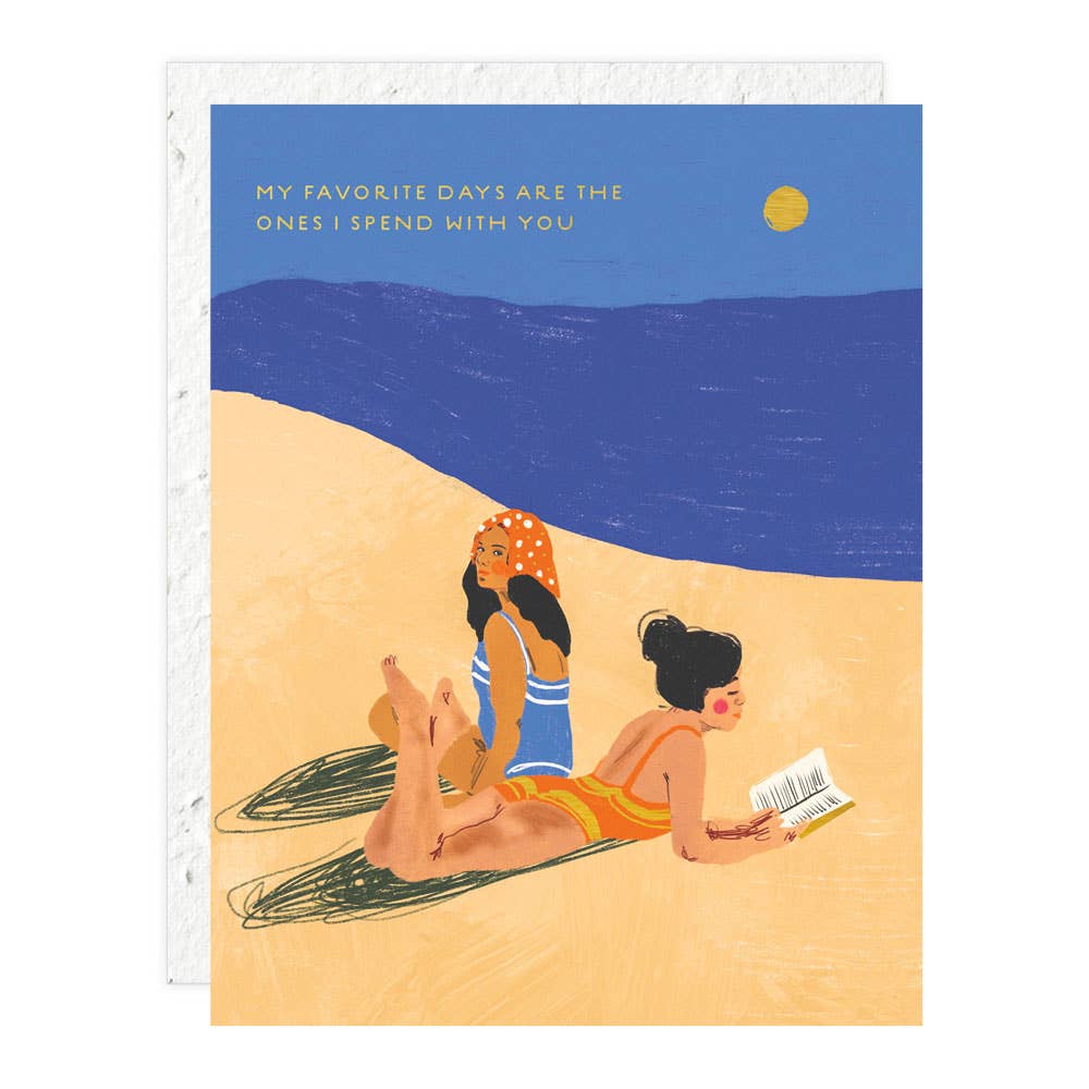 Seedlings Friendship Card; Beach Girls (Plantable Envelope)