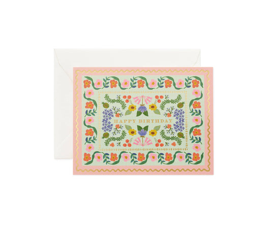 Rifle Paper Co. Birthday Card; Sicily Garden