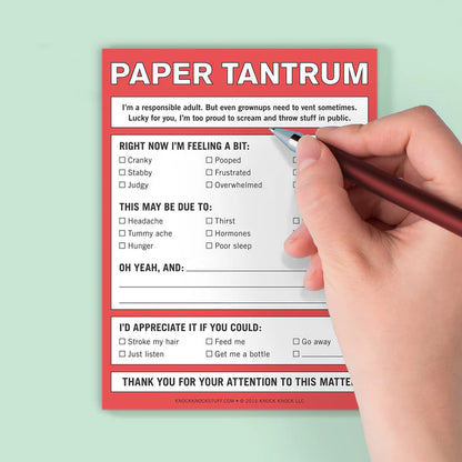 Nifty Notepad; Paper Tantrum (Red, 50 Sheets)