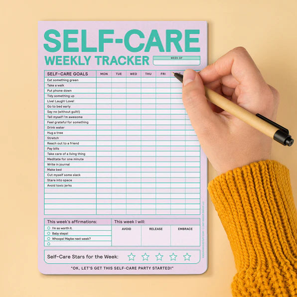 Notepad; Self-Care Weekly Tracker (Pastel Version)