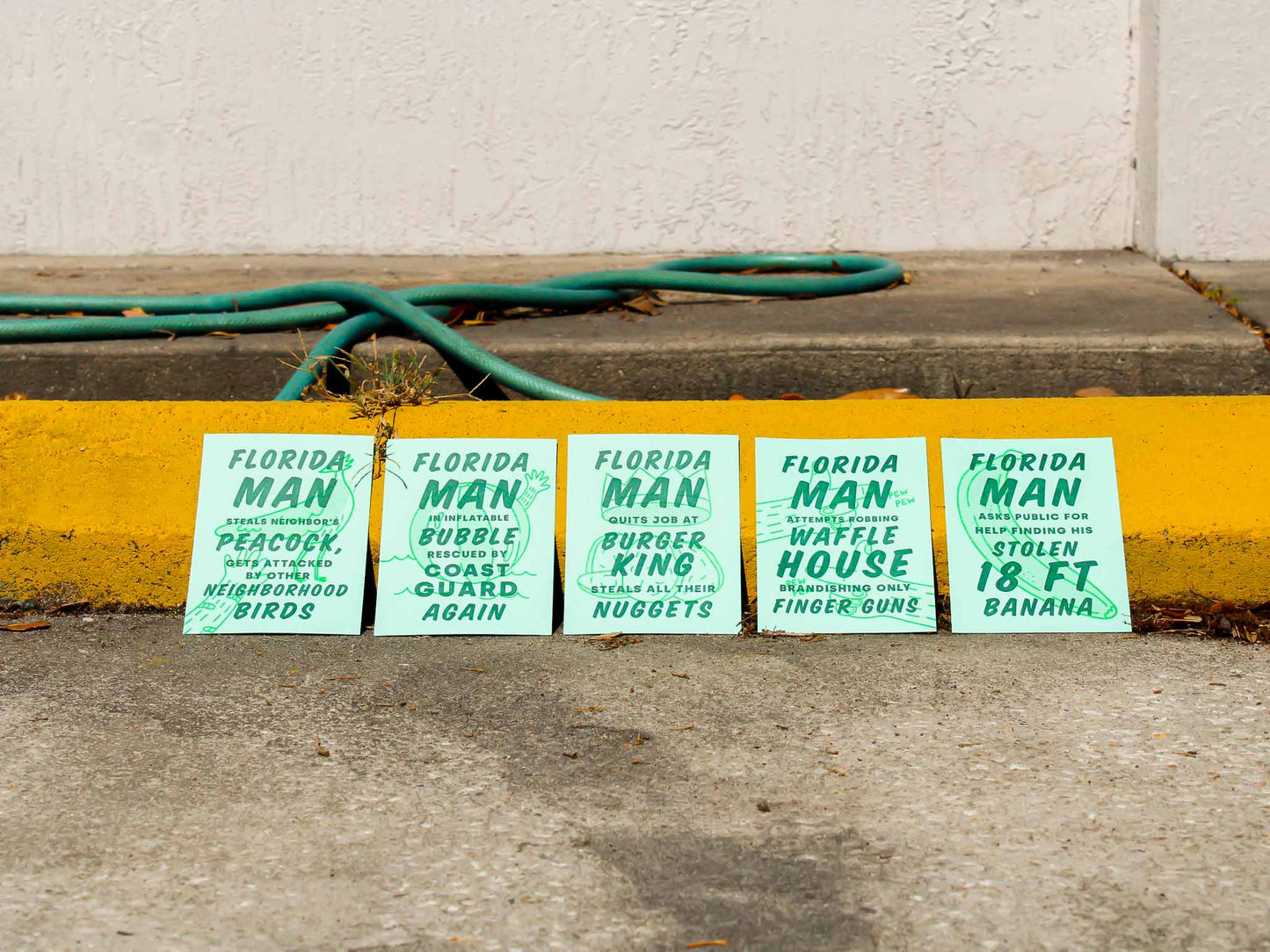 Postcard Set; Florida Man Letterpress Vol. 2 (Pack of 5)