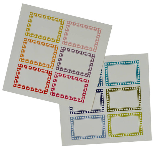 Large Decorative Labels; Packet of 12 Self-Adhesive Labels