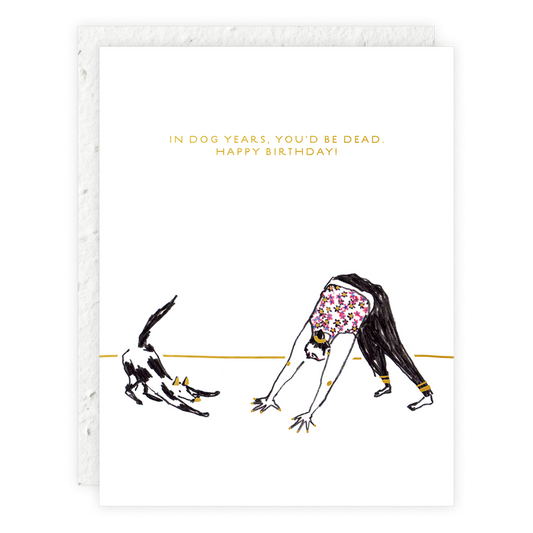 Seedlings Birthday Card; Dog Years (Plantable Envelope)