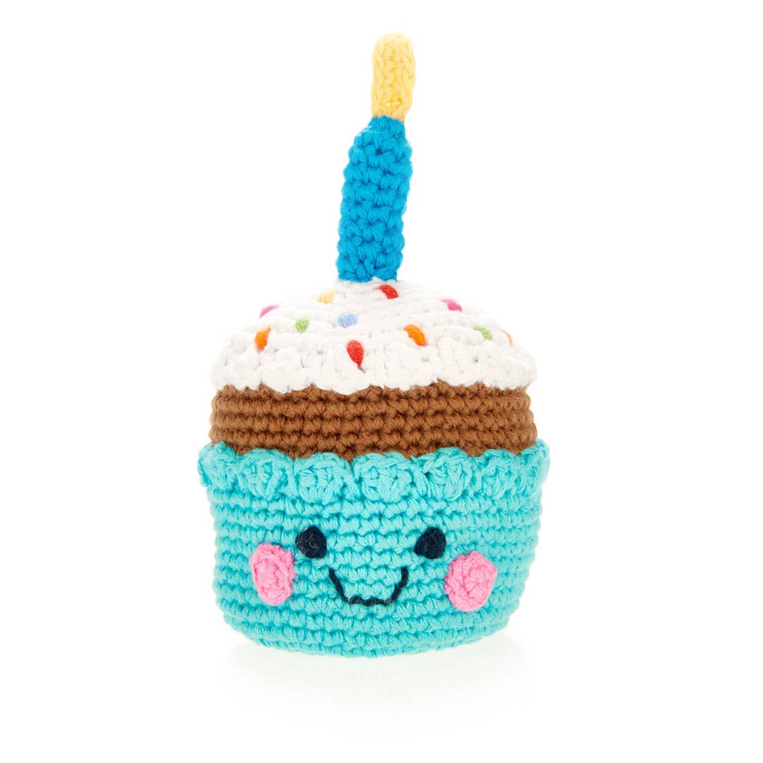 Crochet Rattle; Cupcake (Handmade Plush Toy)