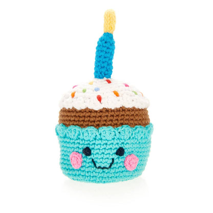 Crochet Rattle; Cupcake (Handmade Plush Toy)