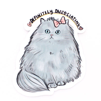 Vinyl Sticker; Dissociation Cat