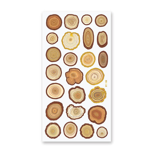 Stickii Sticker Sheet; Tree Rings