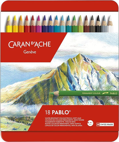 Caran d'Ache Pablo Colored Pencil (Set of 18)