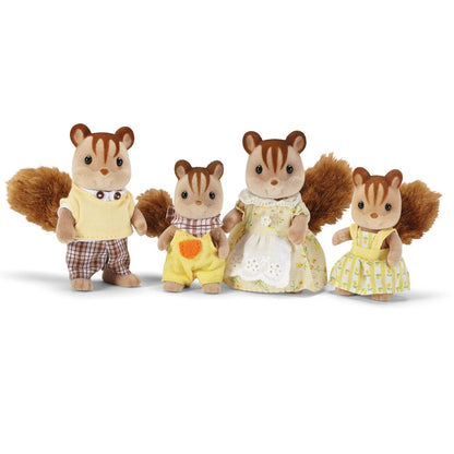 Calico Critters; Walnut Squirrel Family (Set of 4, Collectible)