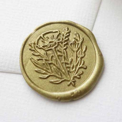 Wax Seal Stamp; Wild Flower