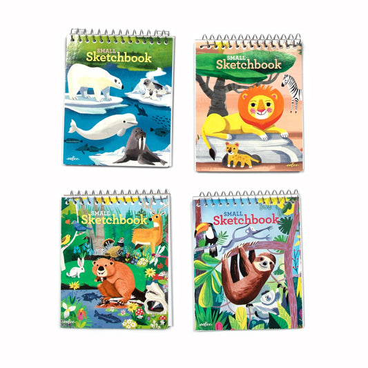 Eeboo Small Sketchbooks; Animals in the Wild Assortment