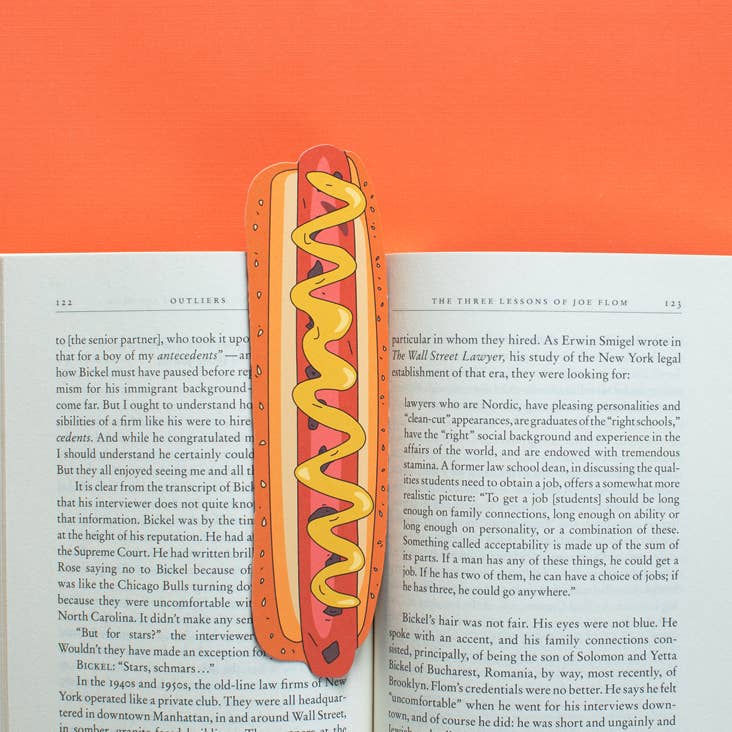 Die Cut Bookmark; Hot Dog By Humdrum Paper