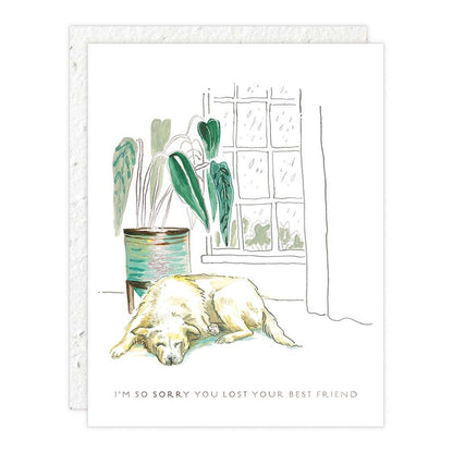 Seedlings Pet Sympathy Card; Best Friend (Plantable Envelope)