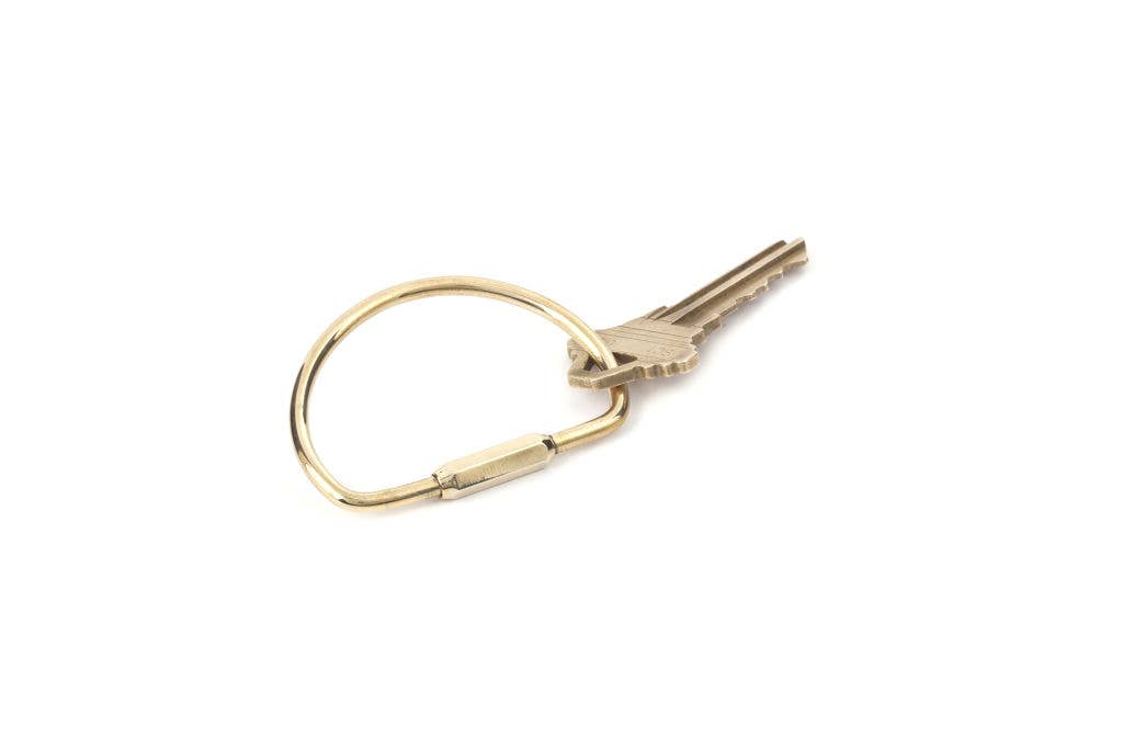 Brass Keyrings (Three Styles, Screw-in Clasp)