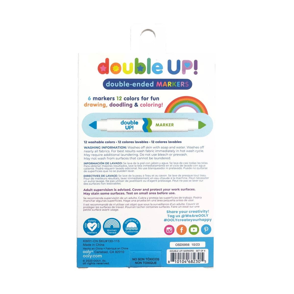 Ooly Double Up! Double Ended Markers (12 Colors)