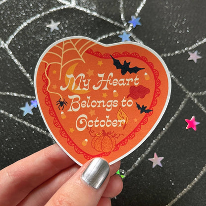 Vinyl Sticker; My Heart Belongs To October