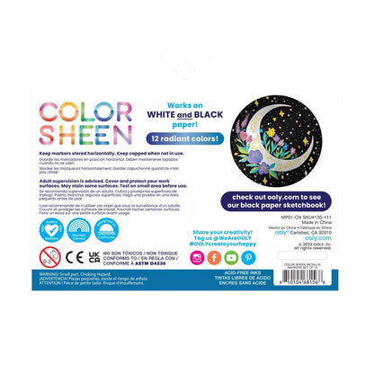 Ooly Metallic Markers; Color Sheen (Set of 12)