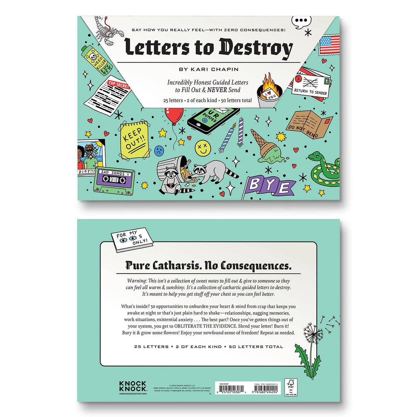 Letters to Destroy Journal (50 Letters)