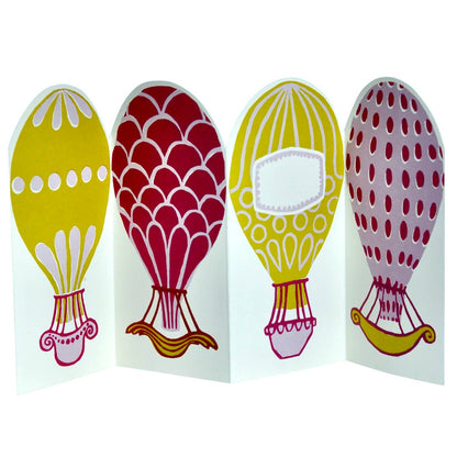 Concertina Card; Hot Air Balloons