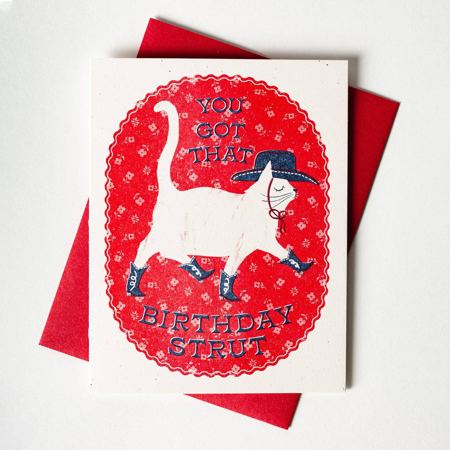 Birthday Card; Birthday Strut (Risograph Card)