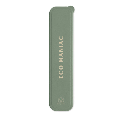 Portable Flatware Set With Gold Straw; Eco Maniac (Forest Green)