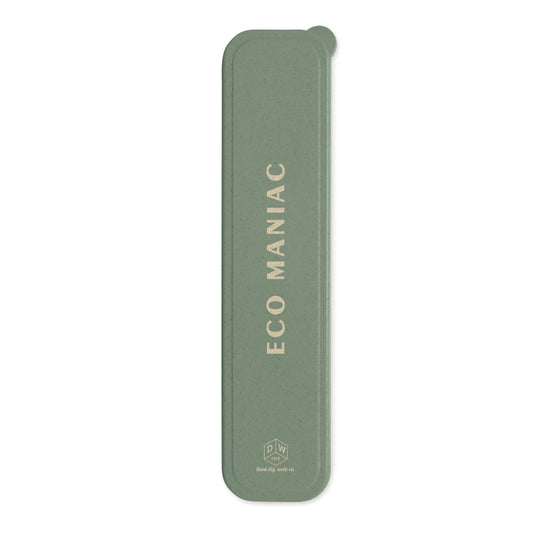 Portable Flatware Set With Gold Straw; Eco Maniac (Forest Green)