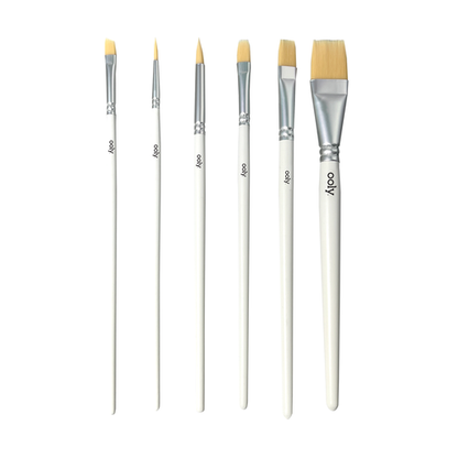 Ooly Chroma Blends Watercolor Paint Brushes (Set of 6)