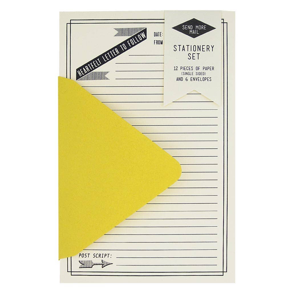 Stationery Set; Heartfelt Letter (12 Letters + 6 Envelopes)