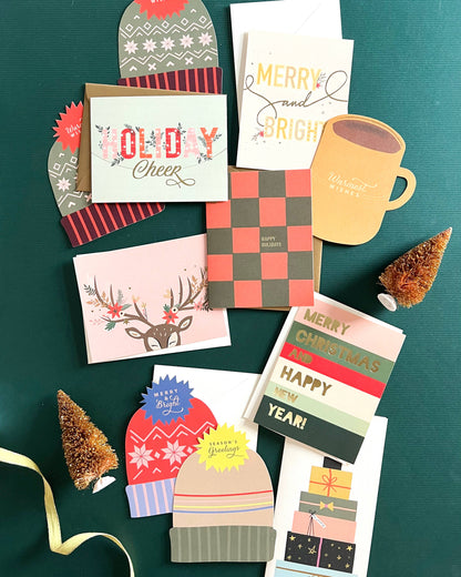 Christmas Greeting Card; Presents Stack