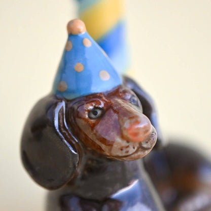 Camp Hollow Cake Topper; Dachshund (Hand-Painted Porcelain)