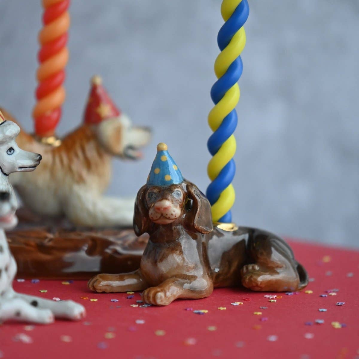 Camp Hollow Cake Topper; Dachshund (Hand-Painted Porcelain)