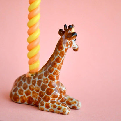 Camp Hollow Cake Topper; Giraffe (Hand-Painted Porcelain)