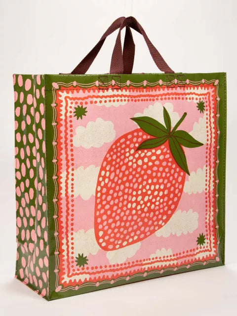 Shopping Bag; Strawberry Clouds (95% Post Consumer Recycled Materials)