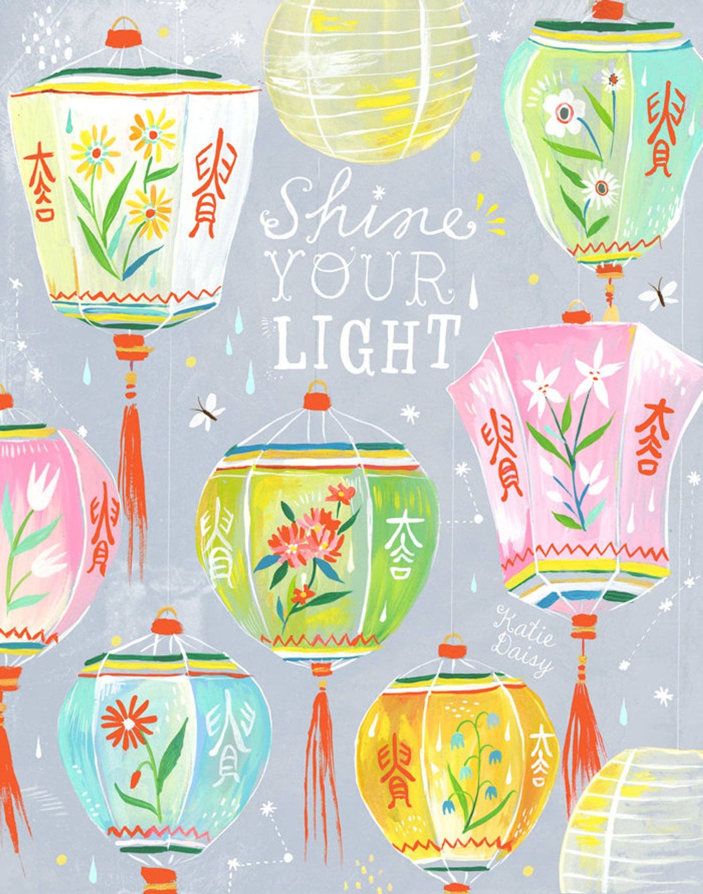 Art Print; Shine Your Light By Katie Daisy (8x10)