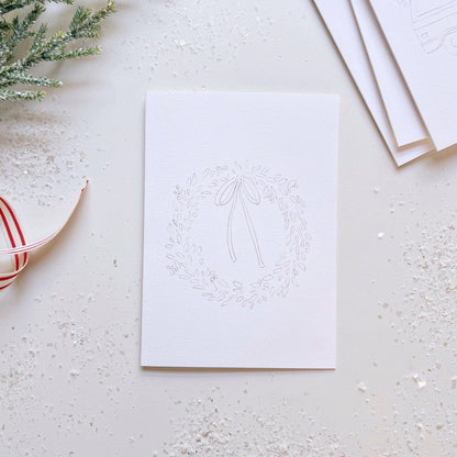 Paintable Notecard Set; Christmas Cheer (Set of 8 Notecards & Envelopes)